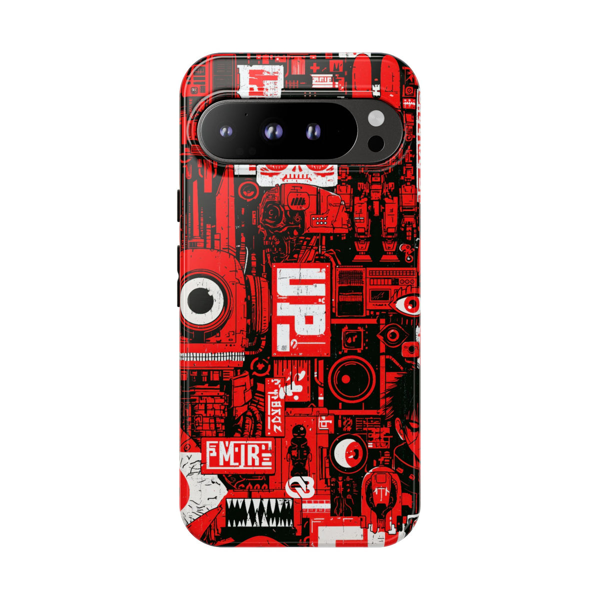 Neo Mecha Collage · Tough Phone Case for Pixel ·  Red