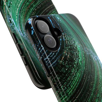 Orbital Data Stream · Tough Phone Case for iPhone · Green