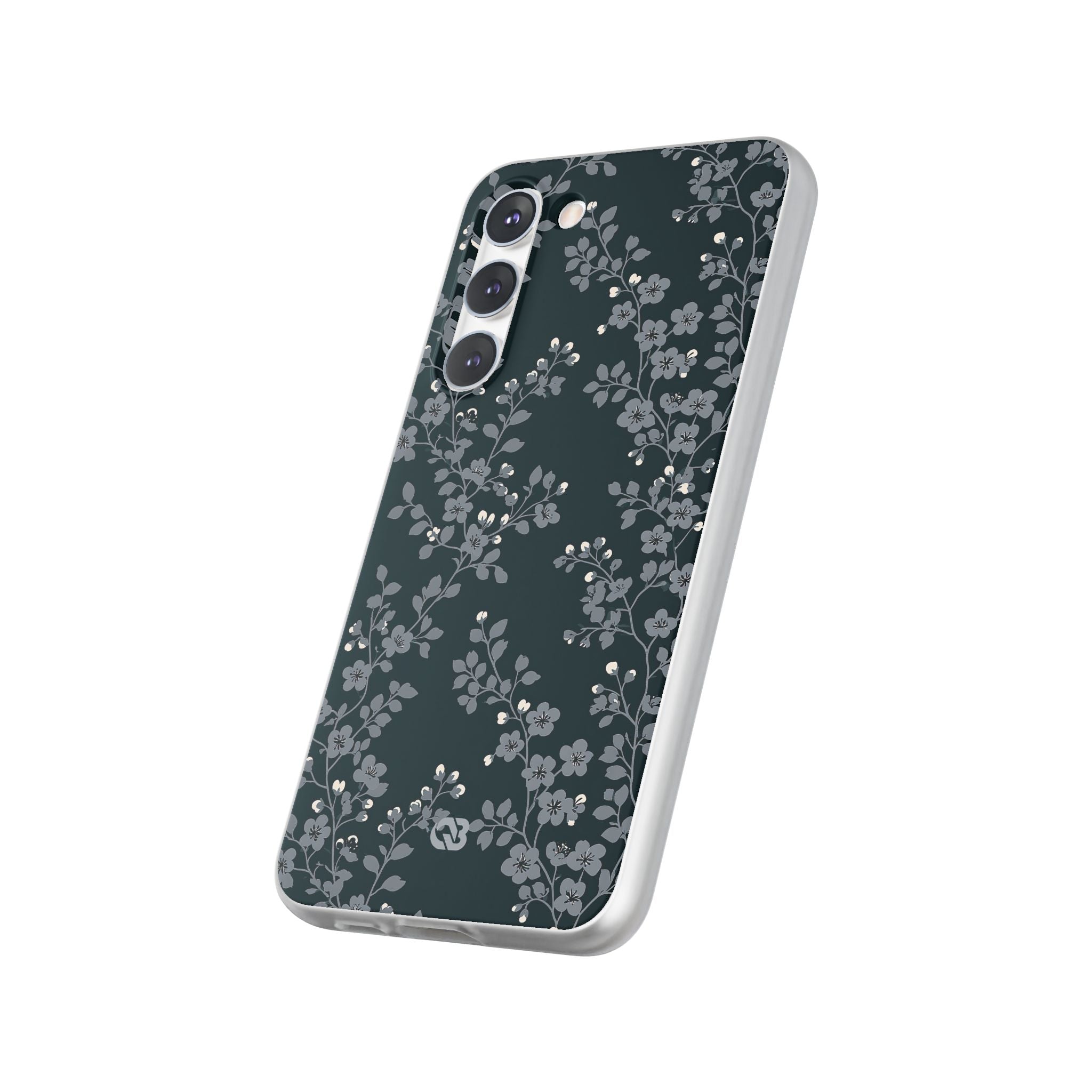 Black Lite Phone Case for Samsung - Midnight Slate Blossom