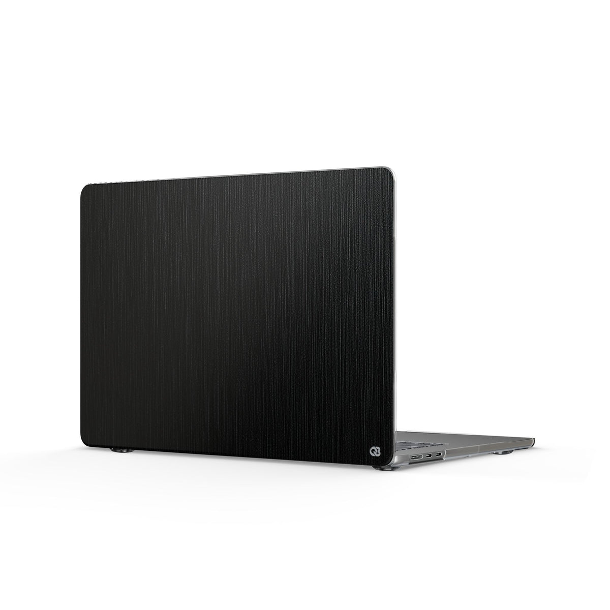 Obsidian Brushed Steel · Clear Hard Case for MacBook · Black