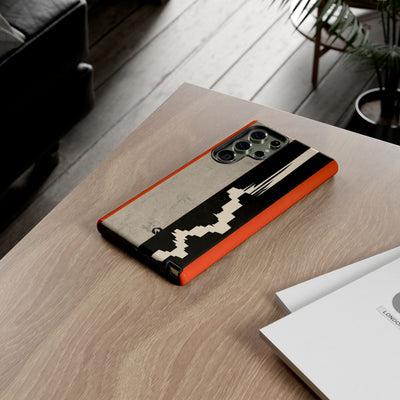 Orange Tough Phone Case for Samsung - Orange Monolith Rift