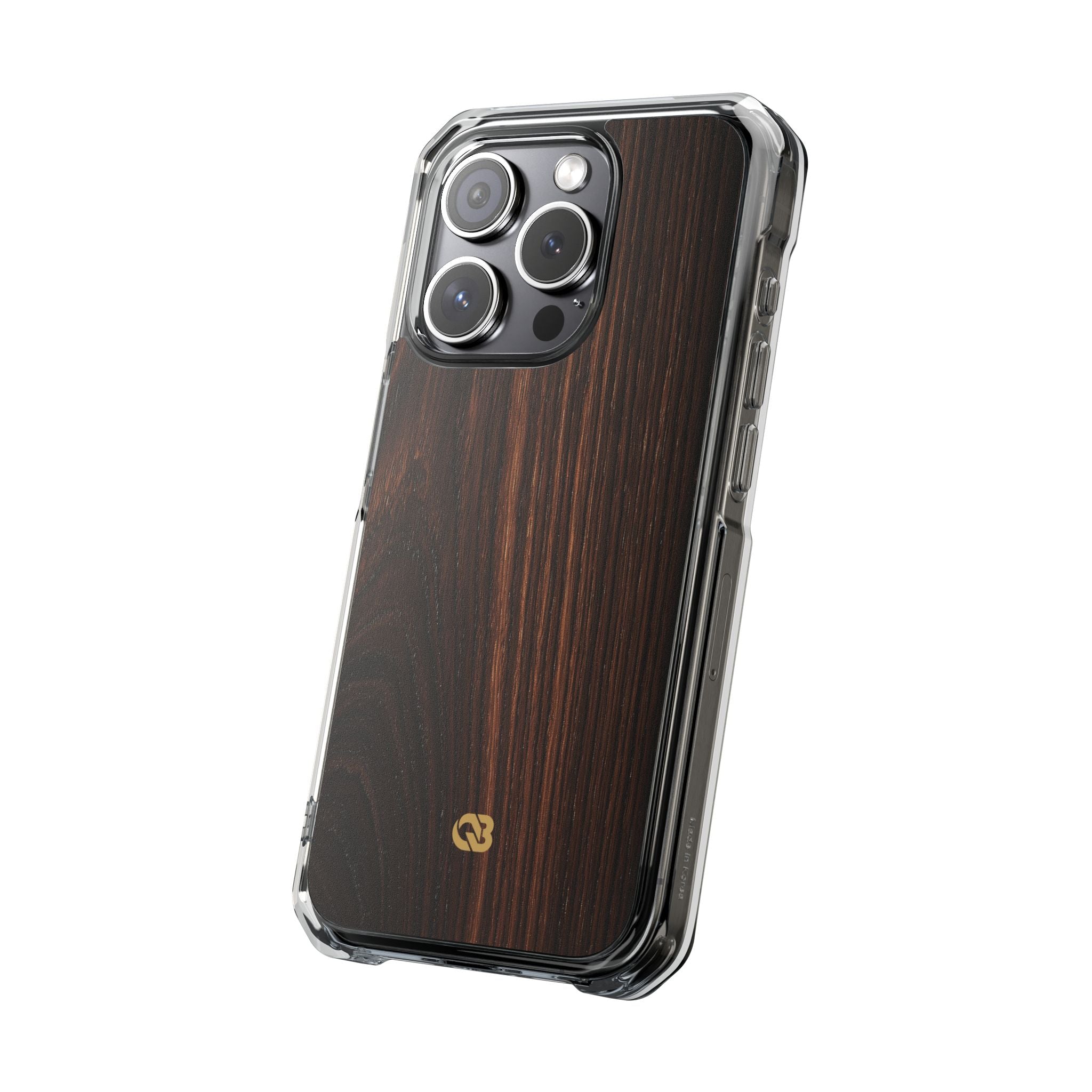 Brown Impact MagSafe Phone Case for iPhone - Burnished Mahogany Grain