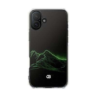 Nordic Mountain Contour · Clear Impact Magnetic Phone Case for iPhone · Black