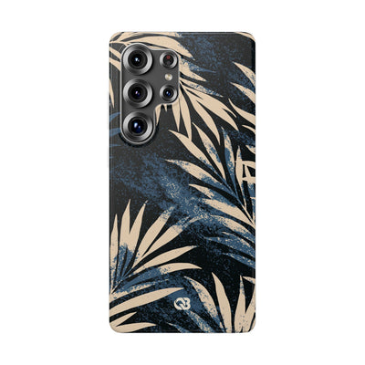 Blue Lite Phone Case for Samsung - Midnight Indigo Palm