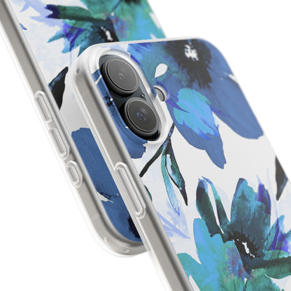 Blue Blossom Radiance iPhone 16 Plus Case - Soft