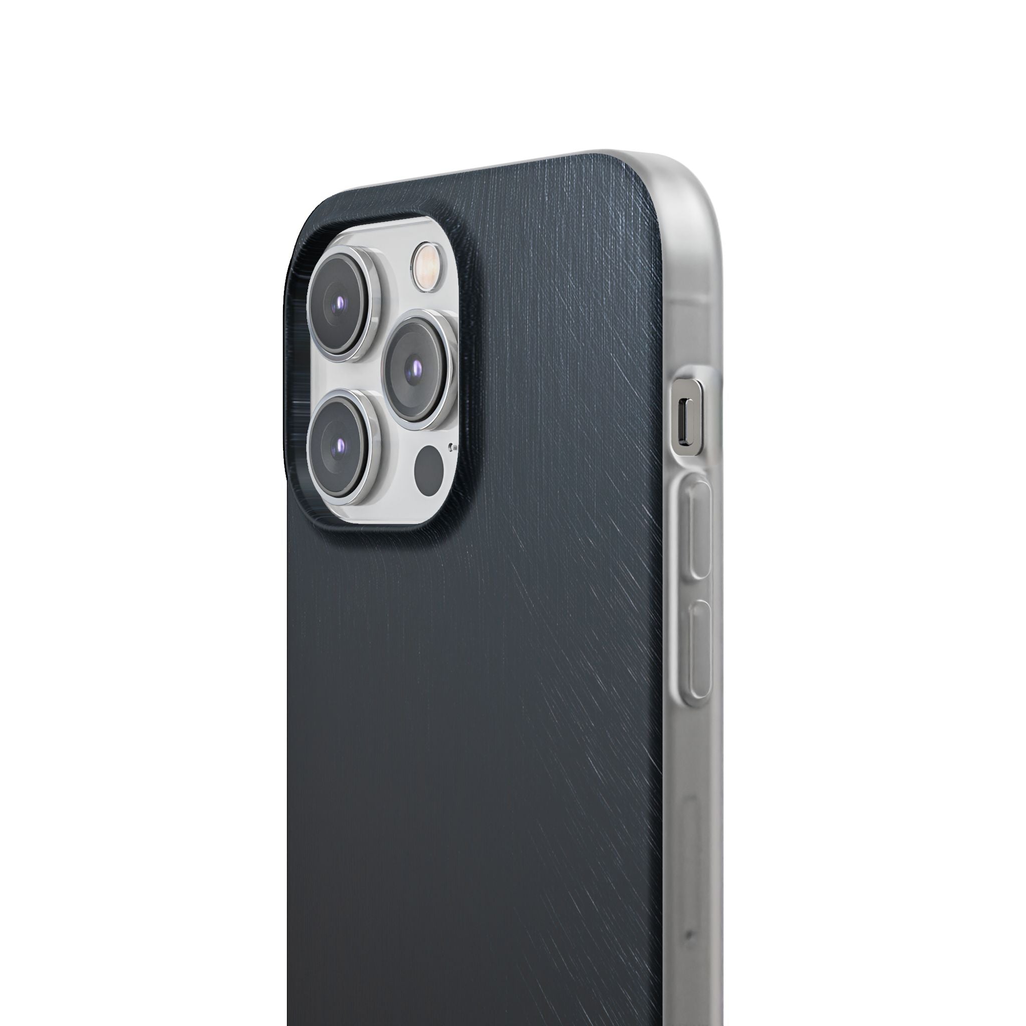 Black Lite Phone Case for iPhone - Midnight Brushed Grain