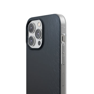 Black Lite Phone Case for iPhone - Midnight Brushed Grain
