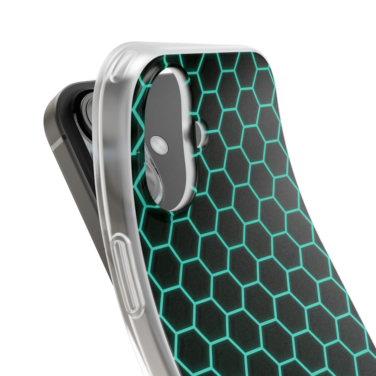 Neon Hex Spectrum · Lite Phone Case for iPhone ·  Teal
