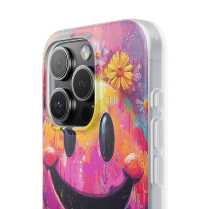 Smiley Bloom iPhone 15 Pro Case - Soft