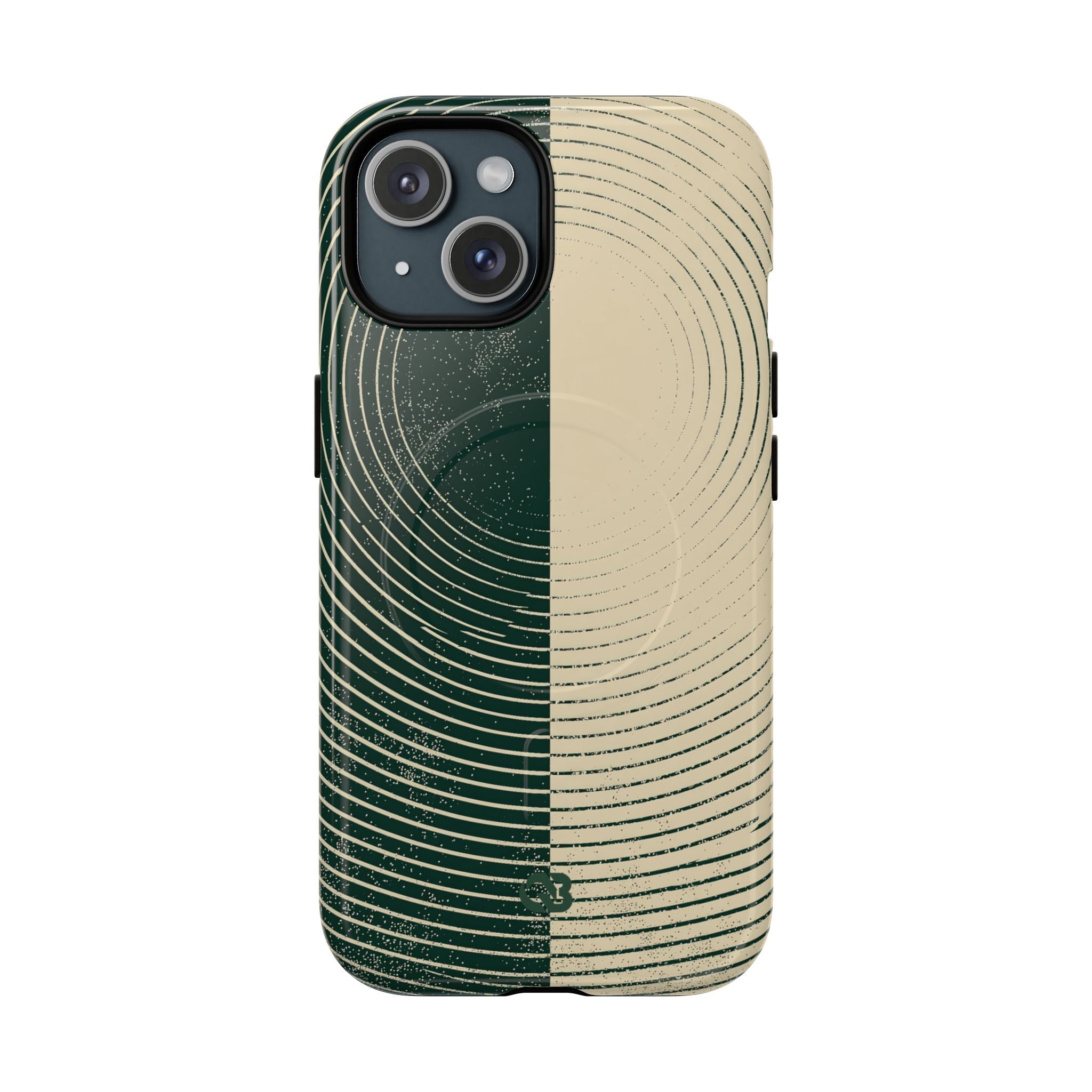 Green Tough 2.0 Magsafe Phone Case for iPhone - Evergreen Split Grain