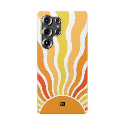 Amber Solar Waves · Soft Phone Case for Samsung
