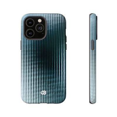 Blue Tough Phone Case for iPhone - Glacial Reeded Glass