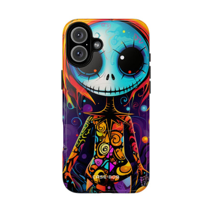 Blue Skull Swirl iPhone 16 Plus Case - Tough+ - CASE•BOB