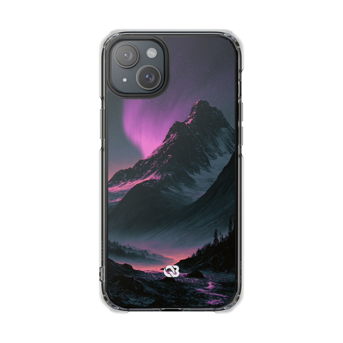 Arctic Aurora Summit · Clear Impact Magnetic Phone Case for iPhone · Black