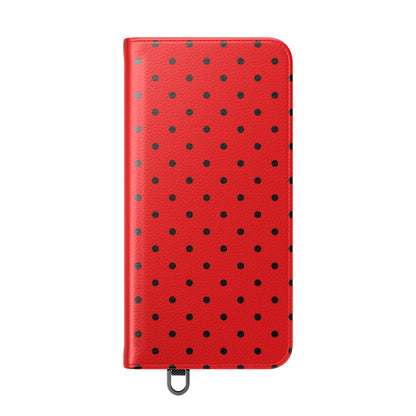 Black Dot Grid - Samsung S25+ Case - Wallet