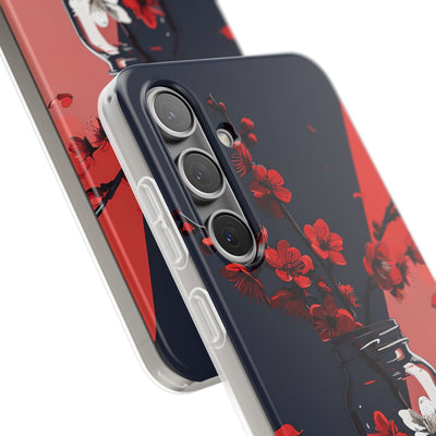 Crimson Blossom Jar · Custodia Soft per Samsung