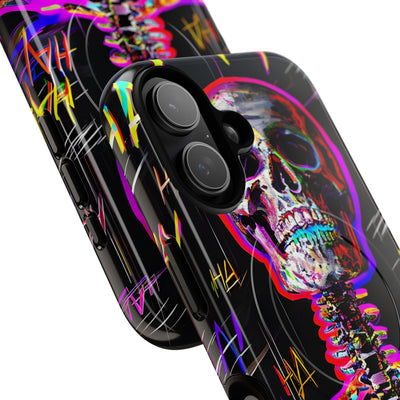 Neon Glitch Skeleton · Tough+ Coque de téléphone pour iPhone · Magsafe