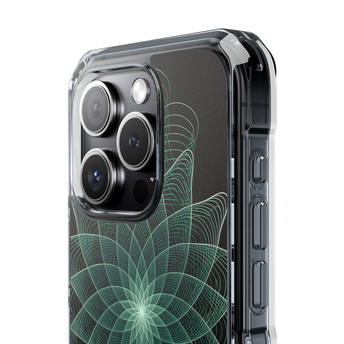 Verdant Harmonic Bloom · Impact Magnetic Phone Case for iPhone ·  Black