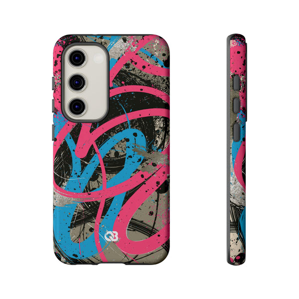 Cyber Splatter Flow · Tough Phone Case for Samsung · Pink