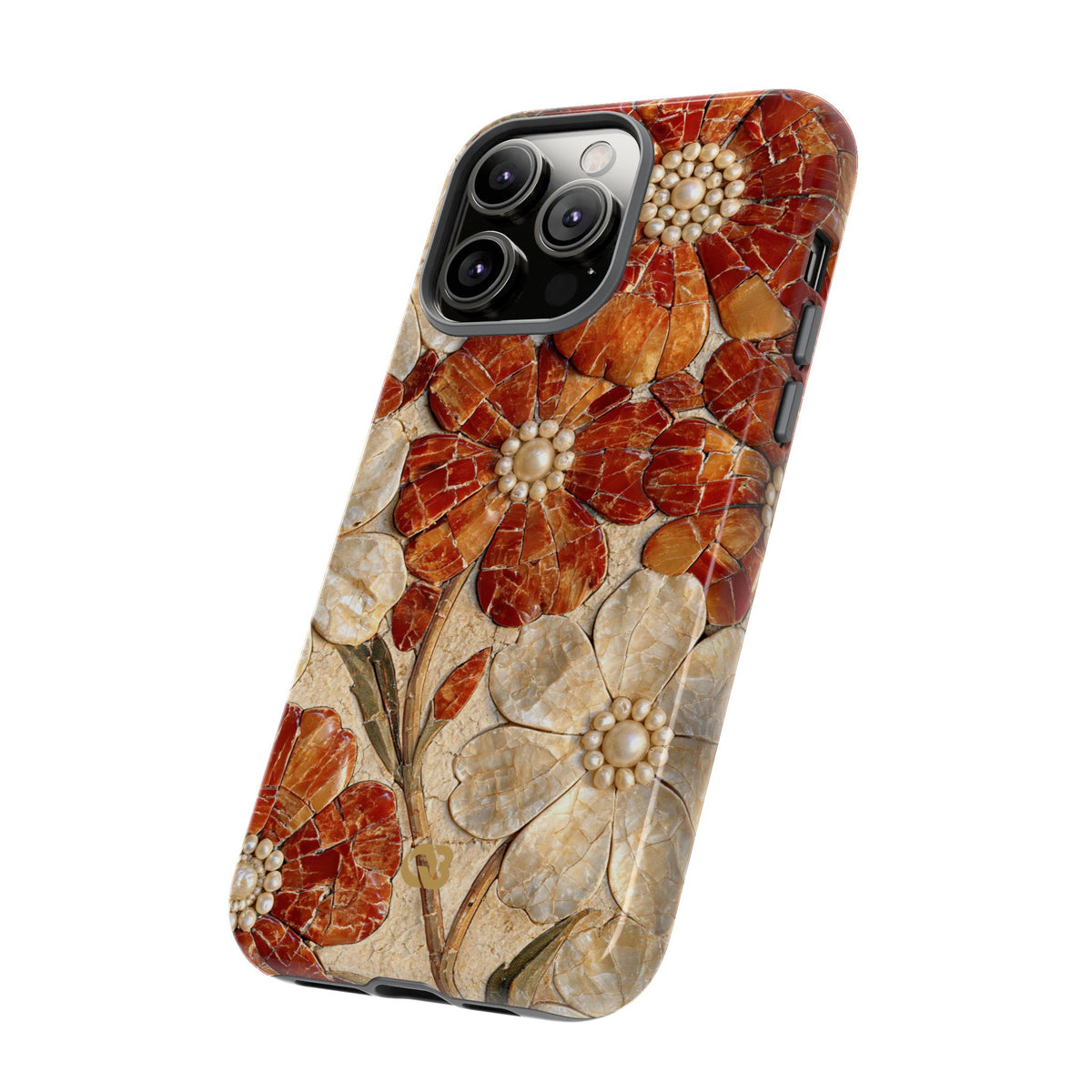Carnelian Pearl Bloom · Tough Phone Case for iPhone · Orange