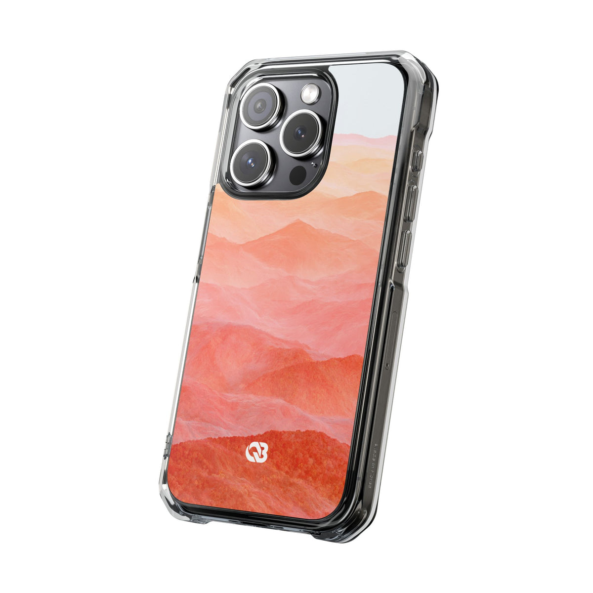 Alpenglow Ridge Vista · Clear Impact Magnetic Phone Case for iPhone · Orange