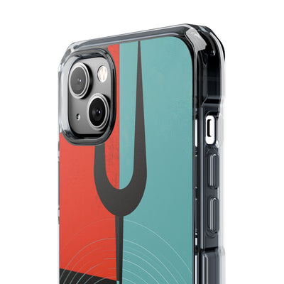Teal Impact MagSafe Phone Case for iPhone - Sonic Static Split