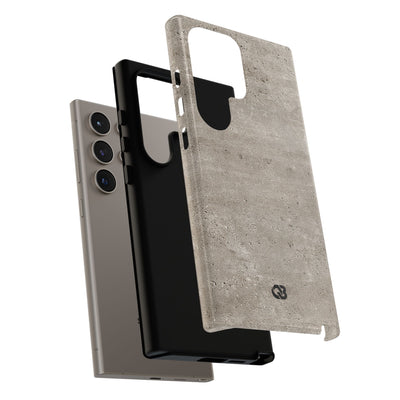 Grey Tough Phone Case for Samsung - Brutalist Stone Grit