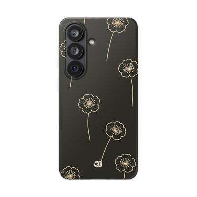 Black Lite Phone Case for Samsung - Obsidian Sand Petals
