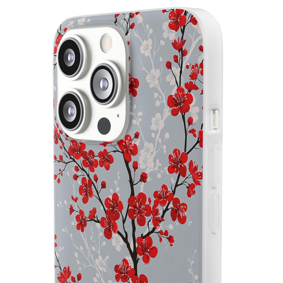 Scarlet Plum Blossom · Lite Phone Case for iPhone ·  Red