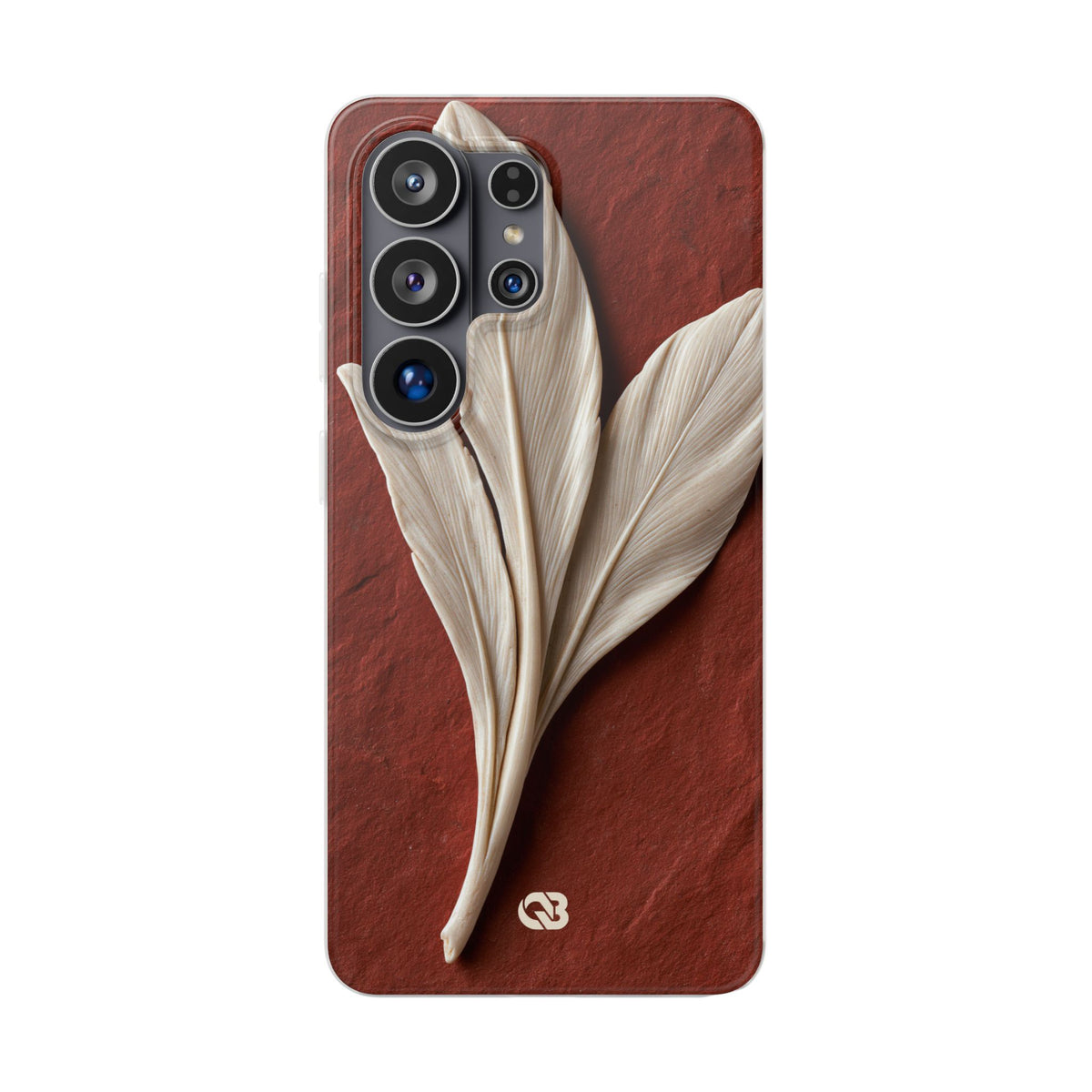 Carved Ivory Plume · Lite Phone Case for Samsung · Red