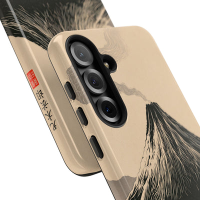 Beige Tough Phone Case for Samsung - Obsidian Ink Summit