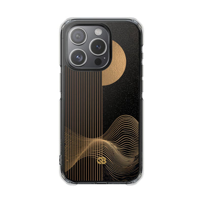 Gold Impact MagSafe Phone Case for iPhone - Gilded Obsidian Dunes