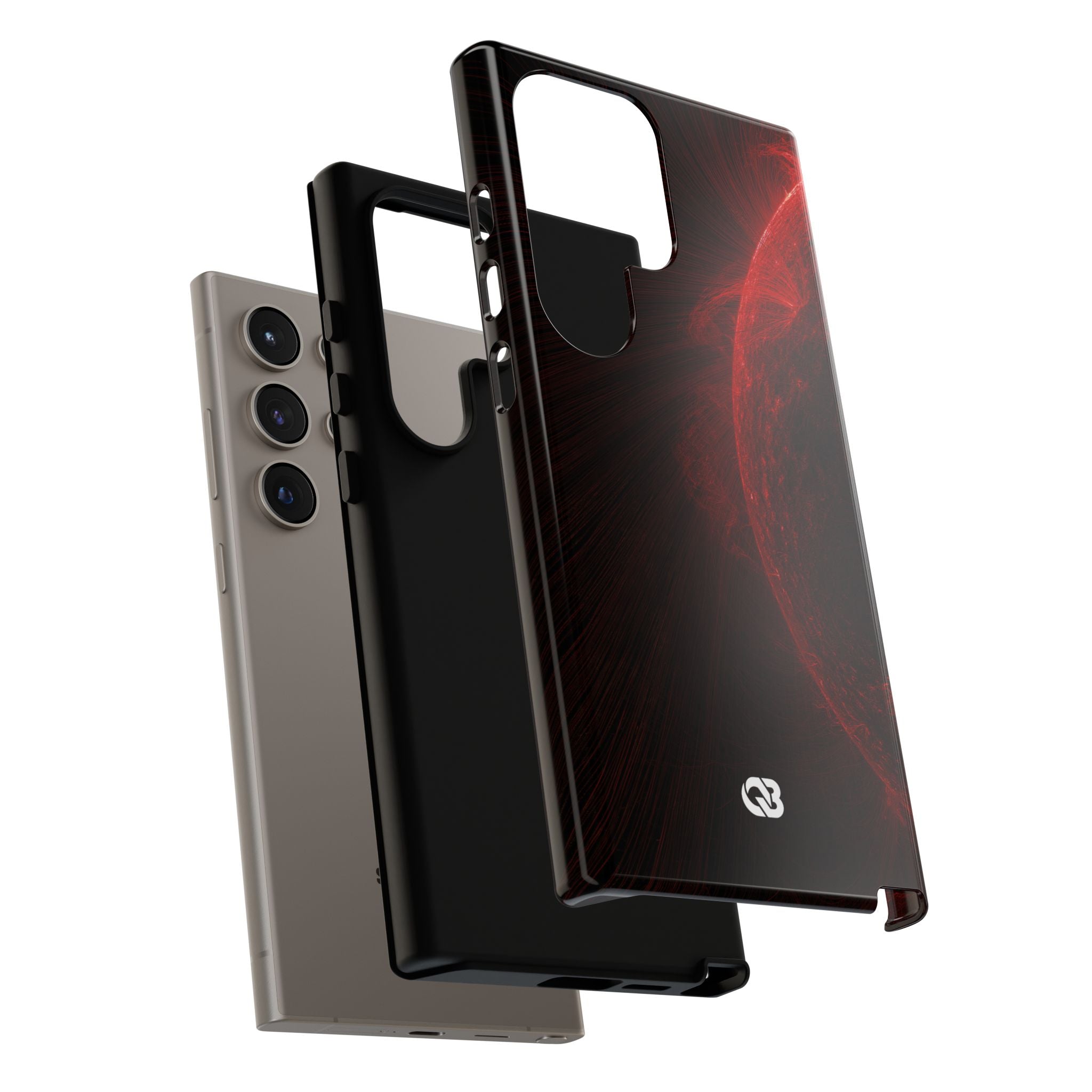 Red Tough Phone Case for Samsung - Solar Crimson Flare