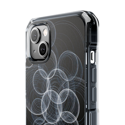 Black Impact MagSafe Phone Case for iPhone - Frosted Ring Matrix