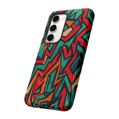 Jagged Teal Static · Tough Phone Case for Samsung