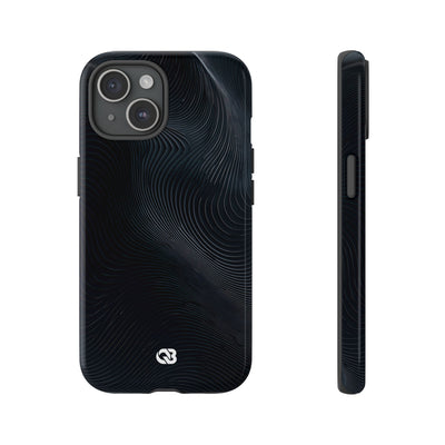 Black Tough Phone Case for iPhone - Obsidian Ridge Flux