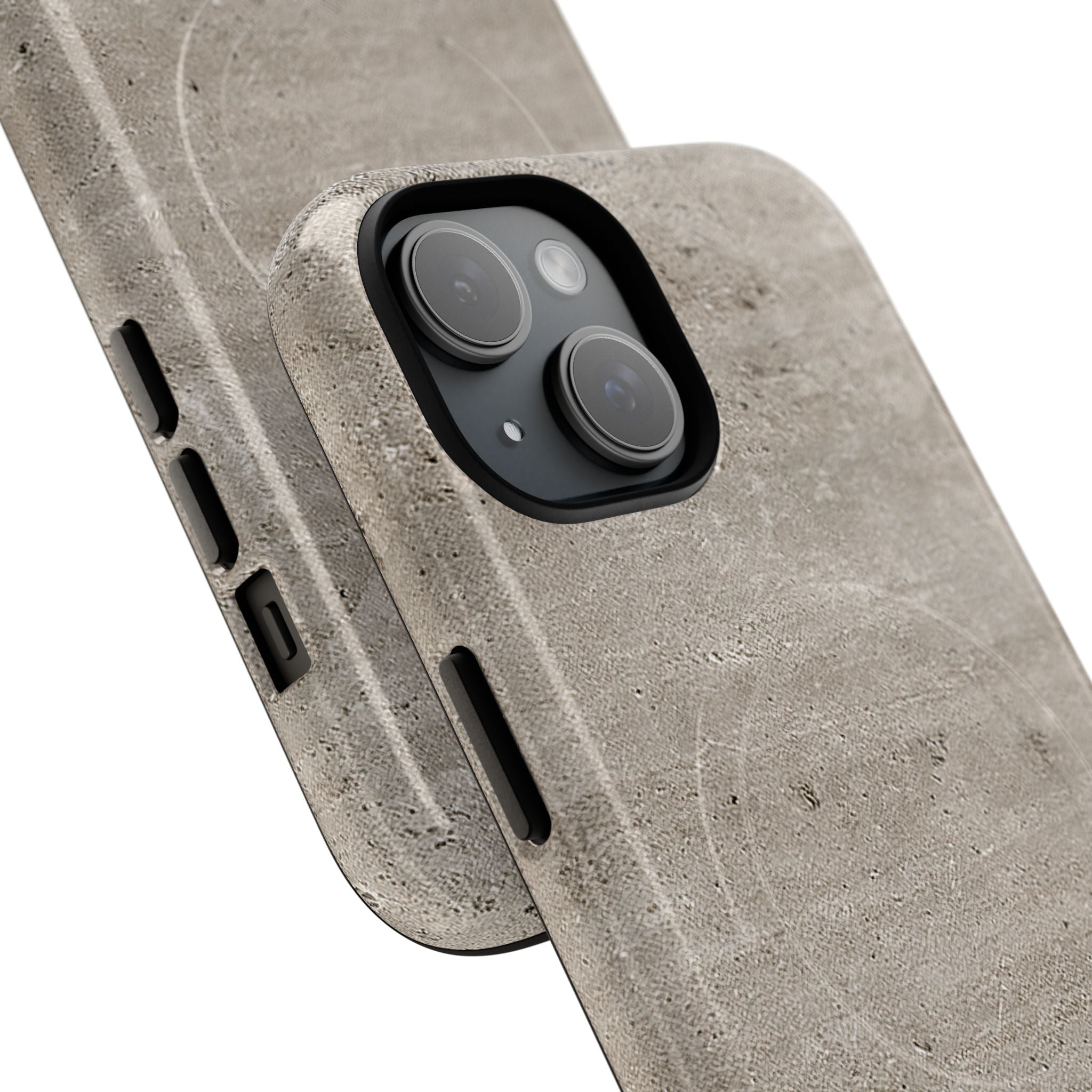 Grey Tough 2.0 Magsafe Phone Case for iPhone - Brutalist Stone Grit