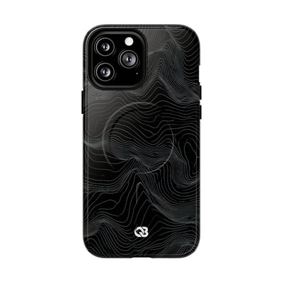 Obsidian Contour Elevation · Tough 2.0 Magnetic Phone Case for iPhone · Black