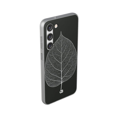 Black Lite Phone Case for Samsung - Bleached Leaf Lattice