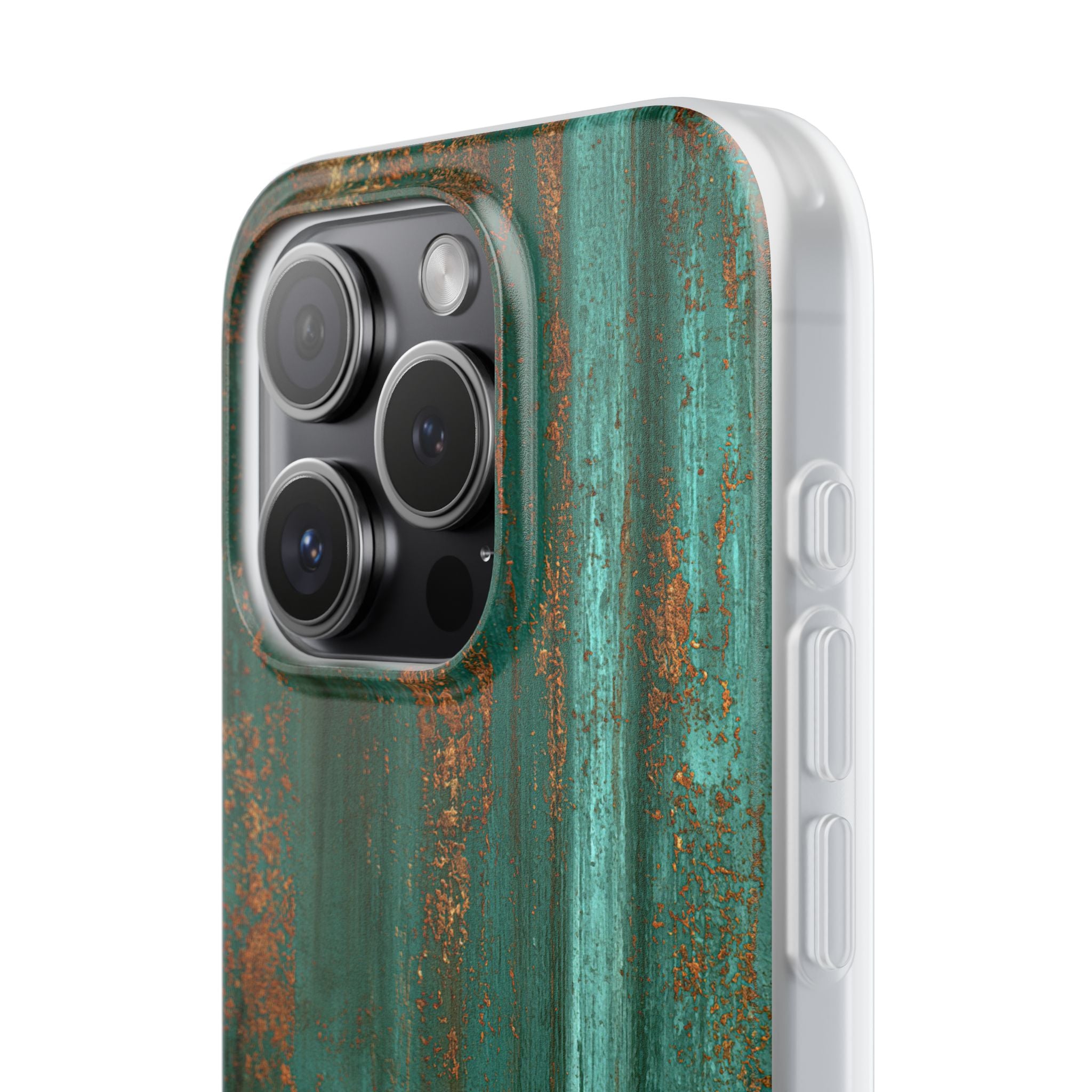 Teal Lite Phone Case for iPhone - Verdigris Copper Siding