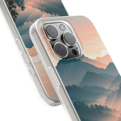 Teal Lite Phone Case for iPhone - Alpine Teal Horizon