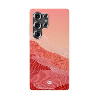 Coral Ridge Contours · Lite Phone Case for Samsung · Red