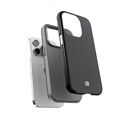 Black Tough Phone Case for iPhone - Midnight Brushed Grain