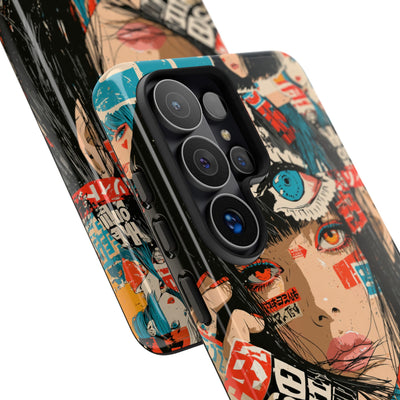 Shibuya Street Collage · Tough Phone Case for Samsung · Red