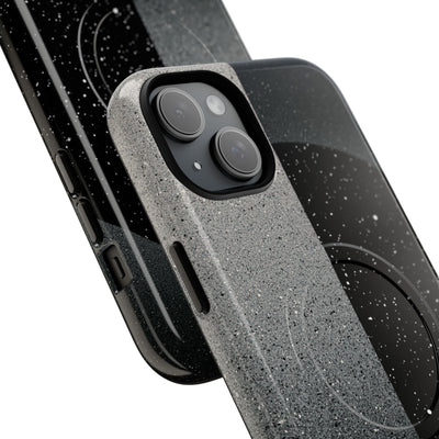 Black Tough 2.0 Magsafe Phone Case for iPhone - Lunar Static Orbit