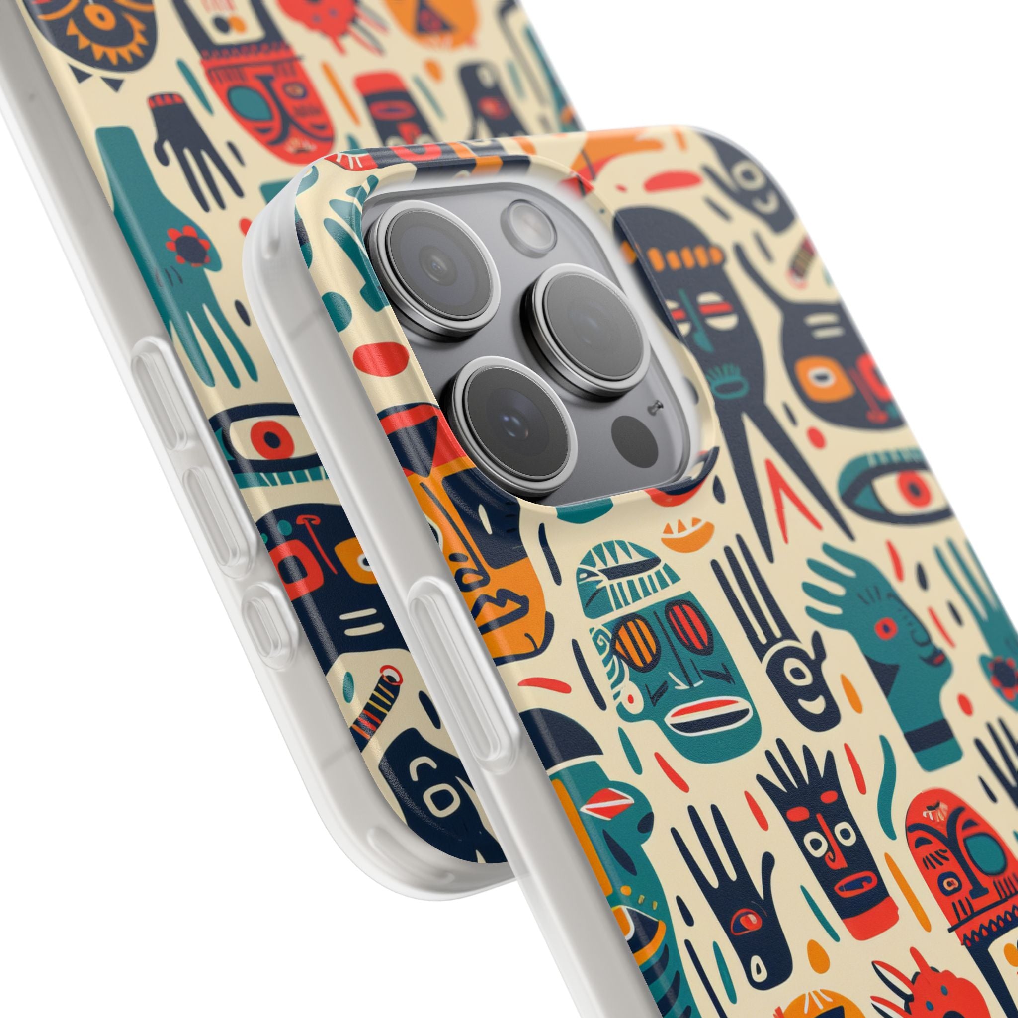 Lebendige Gesichter iPhone 15 Pro Max Case - Soft