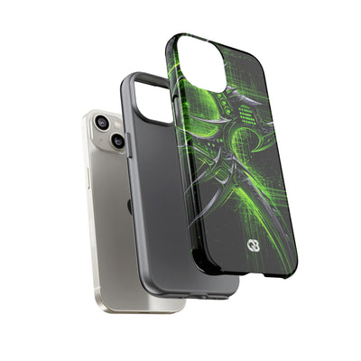 Cyber Sigil Grid · Tough Phone Case for iPhone · Green
