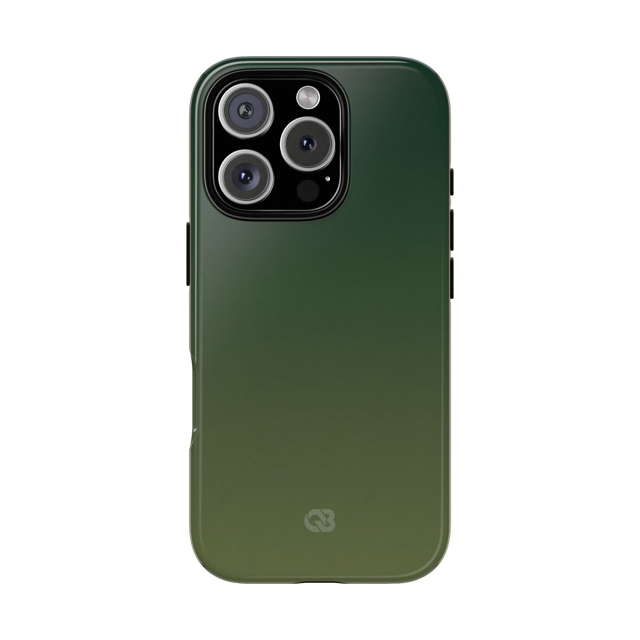 Green Tough Phone Case for iPhone - Shadow Moss Grain