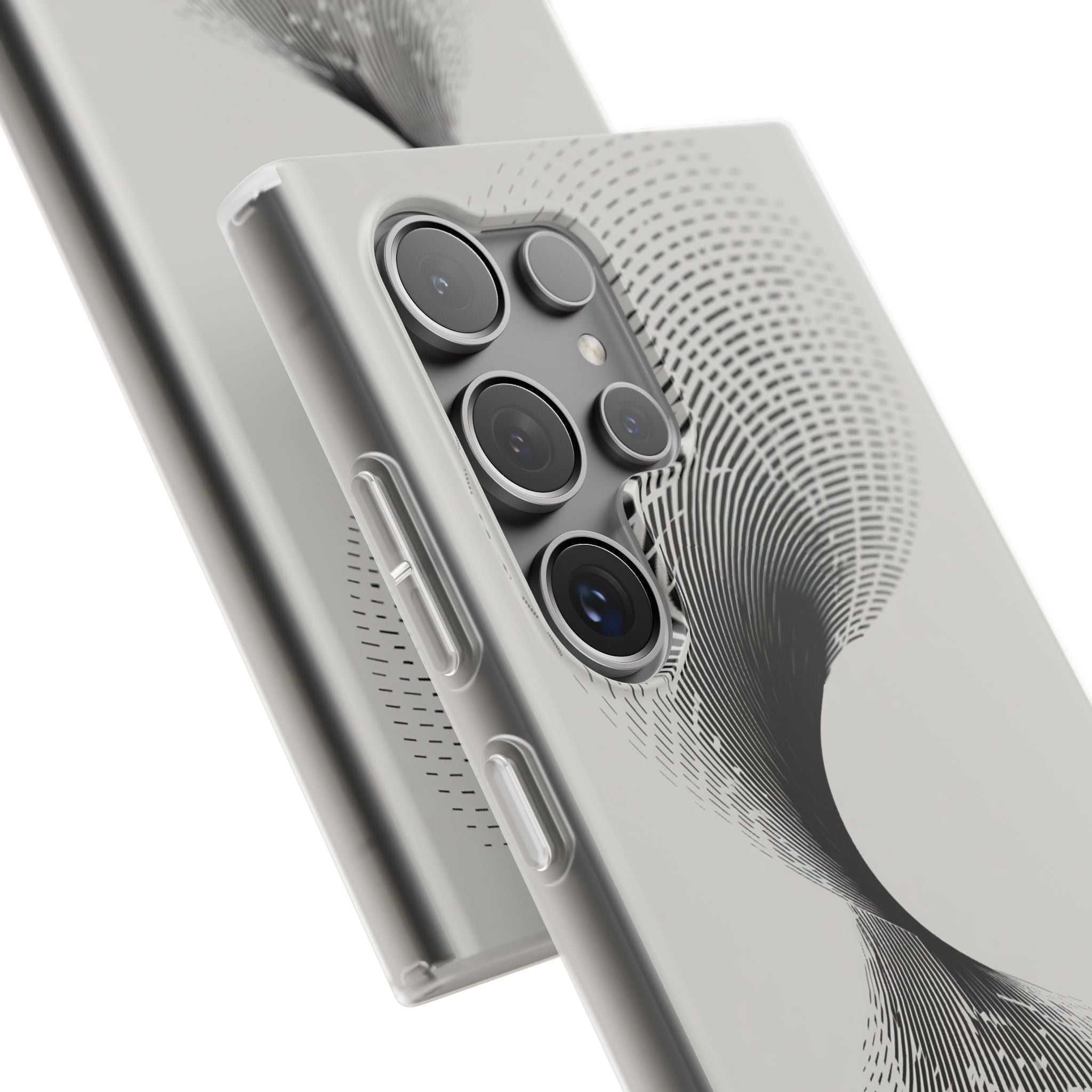 White Lite Phone Case for Samsung - Linear Torsion Grid