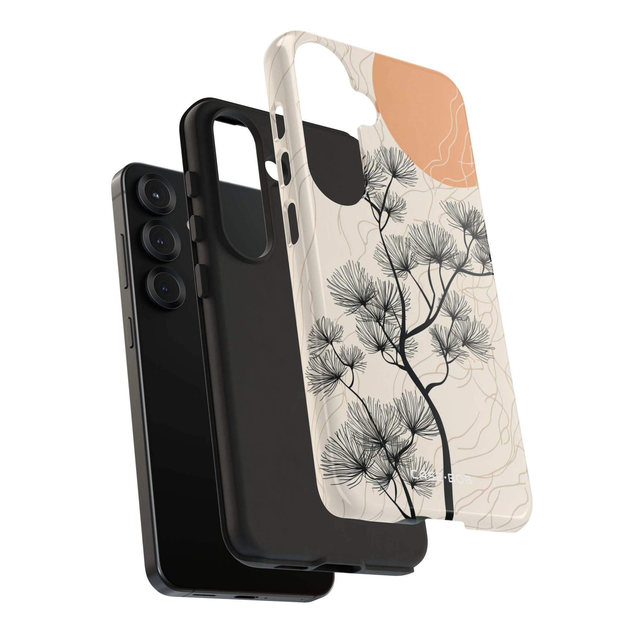 Spiky Tree Sunset Samsung S25 Case - Tough